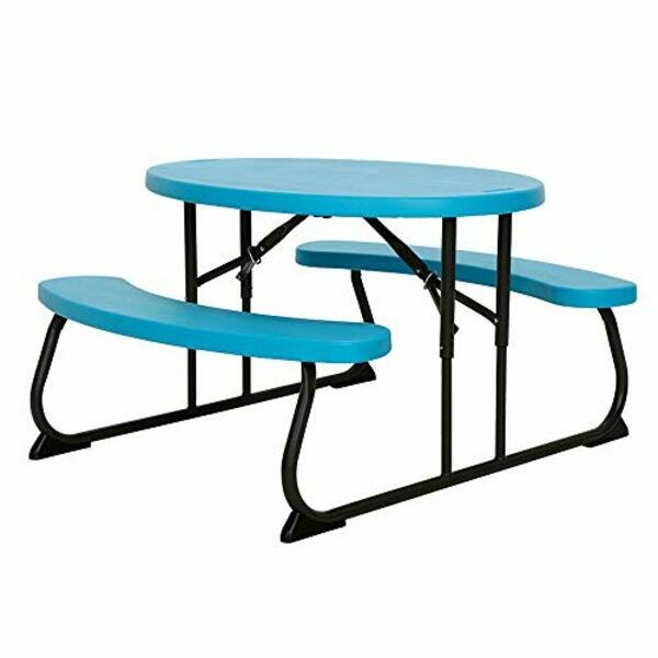 Lifetime 60229 Children s Oval Picnic Table glacier blue